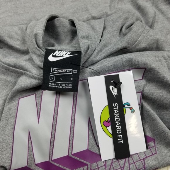 New NIKE grey jersey pullover hoodie - Picture 7 of 7